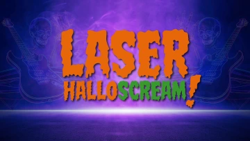 A poster for halloween laser show