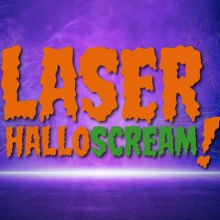 A poster for halloween laser show